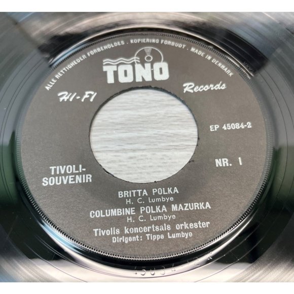 Hans Christian Lumbye Tivoli Souvenir Vol 1 45 EP Tono 45084 Denmark Tippe - Picture 2 of 6